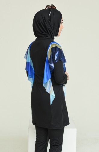 Blue Modest Swimwear 2225B-02