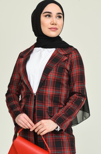 Plaid Suit Claret Red 9957 13139