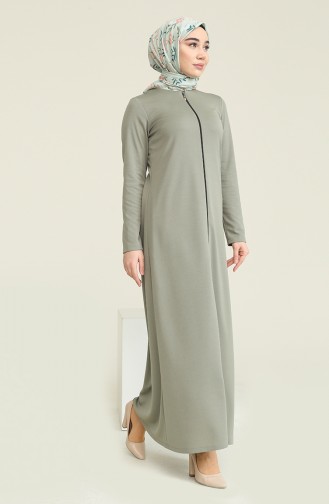 Fermuarlı Ferace 2025-01 Çağla Yeşili