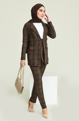 Plaid Suit Brown 9957 13145
