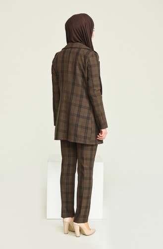 Plaid Suit Brown 9957 13145