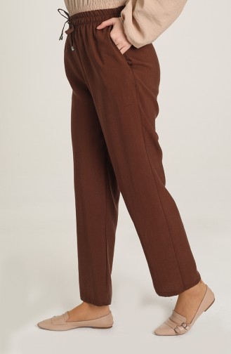 Cepli Bol Paça Pantolon 6101-17 Kahverengi