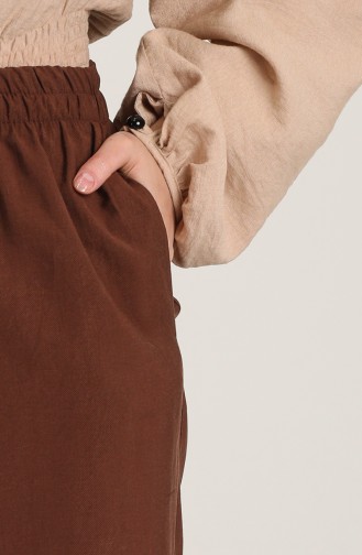 Cepli Bol Paça Pantolon 6101-17 Kahverengi