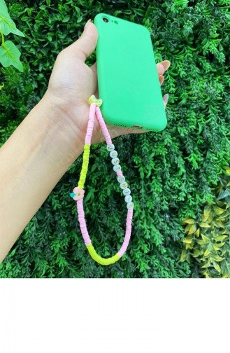 Just Smıle Renkli Fimo Boncuk Telefon Askısı Charmı