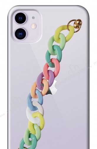 İphone 11 Renkli Zincirli Kılıf