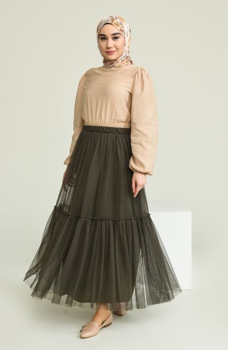 Dark Khaki Skirt 85066-05