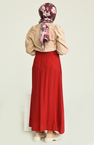 تنورة أحمر كلاريت 1752-01