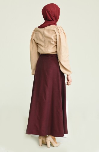 Claret Red Skirt 2523-08