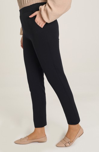 Pantalon Bleu Marine Foncé 1038-01