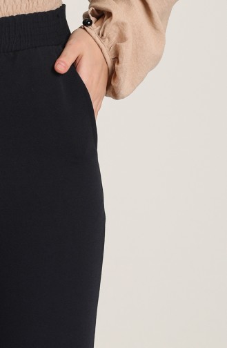 Beli Lastikli Cepli Pantolon 1038-01 Koyu Lacivert