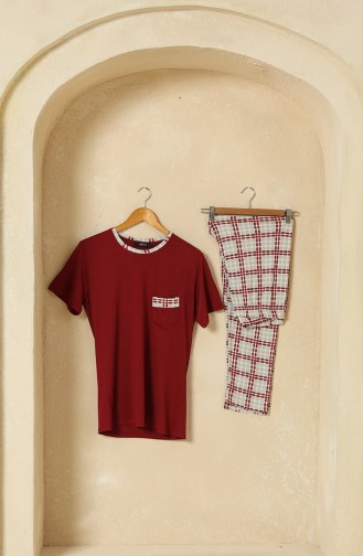 Pijama Takımı 5676-01 Bordo