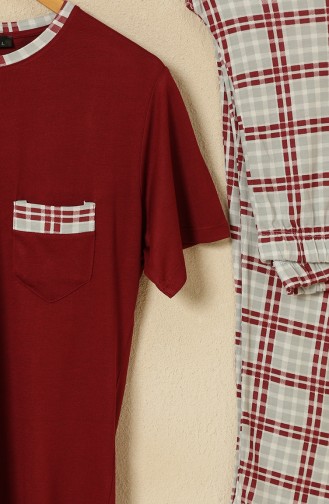 Claret red Pyjama 5676-01