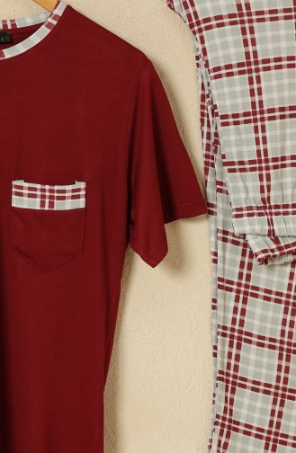 Pijama Takımı 5676-01 Bordo
