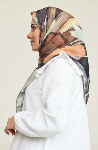 Soft Eşarp 3212-10 Koyu Haki Mint Yeşili
