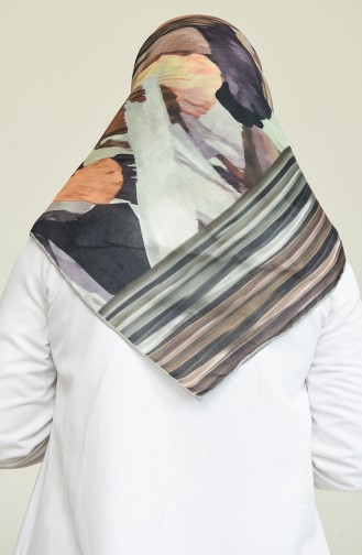 Soft Eşarp 3212-10 Koyu Haki Mint Yeşili