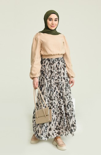 Beige Rok 1201B-01