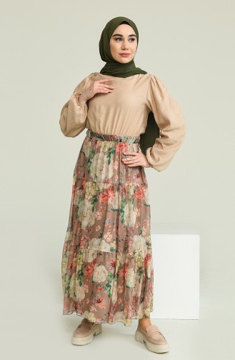 Dark Beige Rok 1201D-01