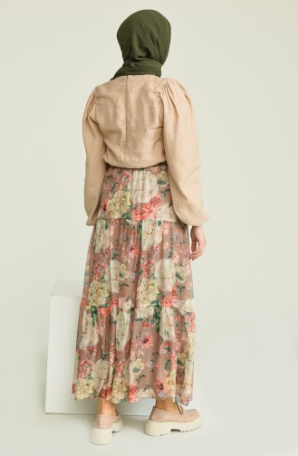 Dark Beige Skirt 1201D-01