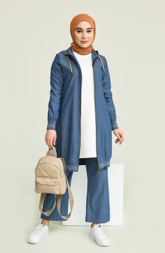 Ensemble Bleu Jean Foncé 10400.Koyu Kot