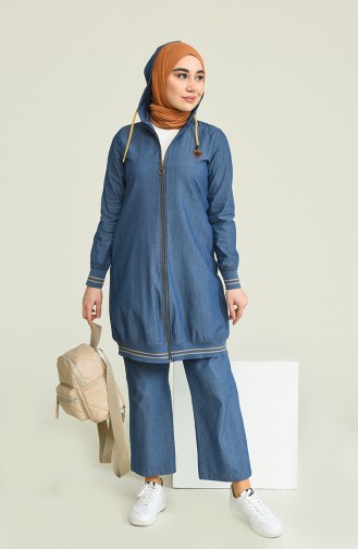 Ensemble Bleu Jean Foncé 10400.Koyu Kot
