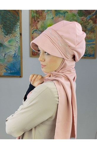 Turban Pret-a-Porter Rose clair 25BST060322-03