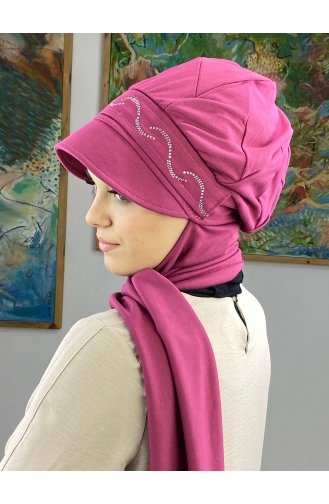 Fuchsia Ready to wear Turban 25BST060322-04