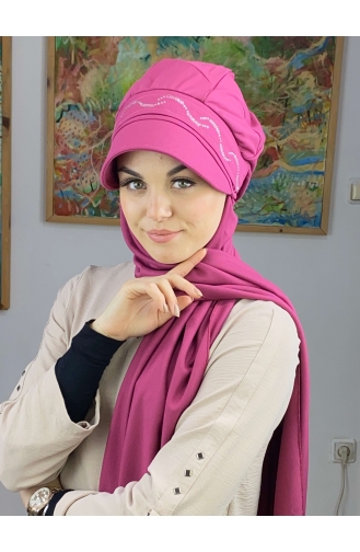 Fuchsia Ready to wear Turban 25BST060322-04