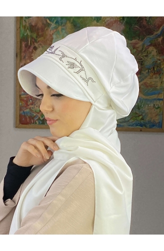 White Ready to Wear Turban 15BST060322-01