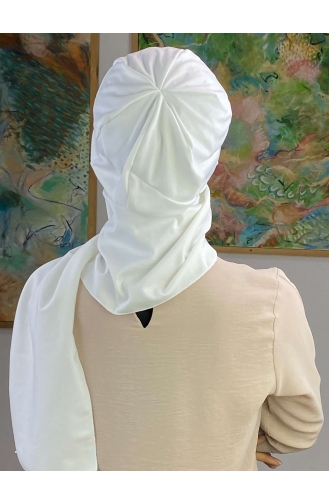 White Ready to Wear Turban 15BST060322-01