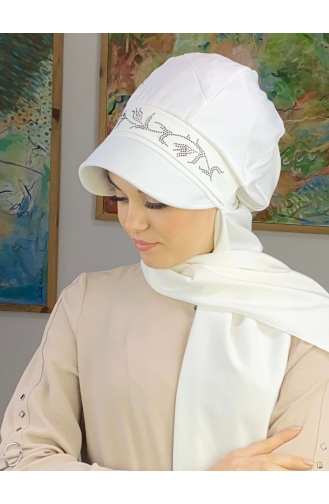 White Ready to Wear Turban 15BST060322-01