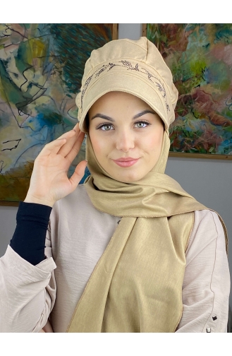 Sand Brown Ready to Wear Turban 15BST060322-02