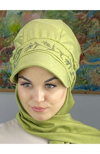 Pastellgrün Praktischer Turban 15BST060322-03