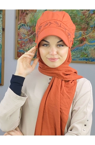 Orange Praktischer Turban 15BST060322-05