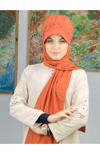 Orange Praktischer Turban 15BST060322-05