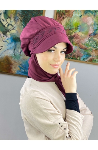 Dark Plum Ready to Wear Turban 15BST060322-09