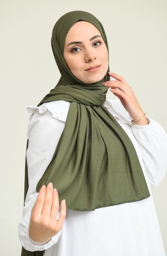 شال أخضر زيتي 1026-04