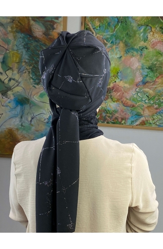 Black Ready to Wear Turban 39BST060322-01