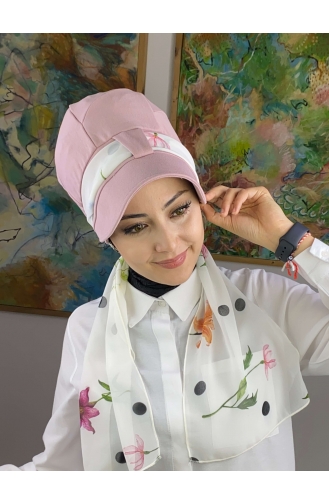 Hellrosa Praktischer Turban 52BST060322-12