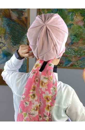 Hellrosa Praktischer Turban 52BST060322-14