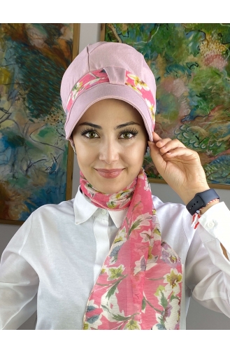 Hellrosa Praktischer Turban 52BST060322-14
