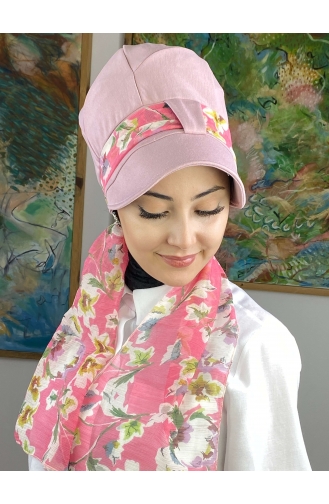 Hellrosa Praktischer Turban 52BST060322-14