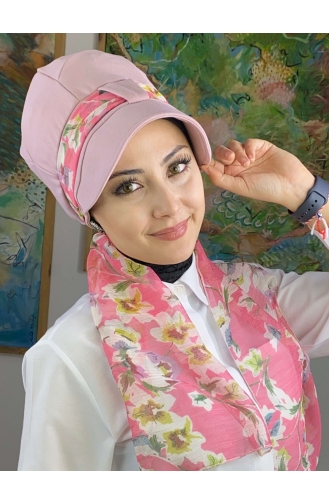 Hellrosa Praktischer Turban 52BST060322-14