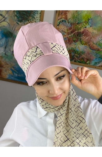 Hellrosa Praktischer Turban 52BST060322-15