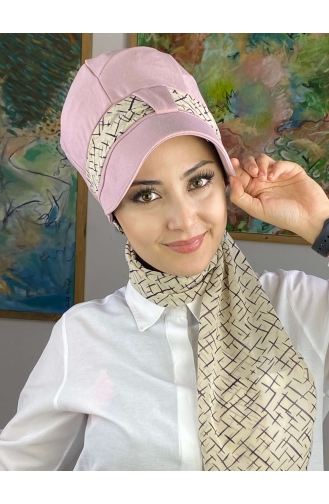 Hellrosa Praktischer Turban 52BST060322-15