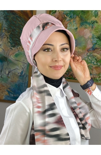 Hellrosa Praktischer Turban 52BST060322-05