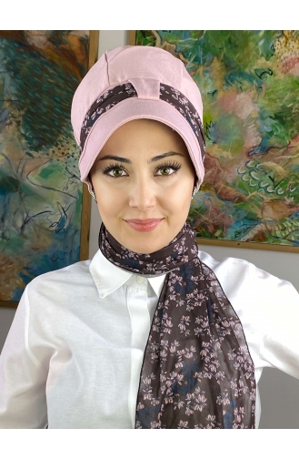Hellrosa Praktischer Turban 52BST060322-06