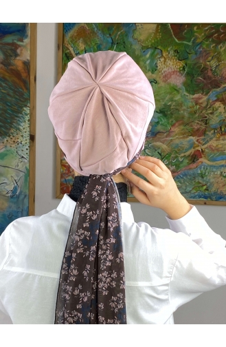 Hellrosa Praktischer Turban 52BST060322-06
