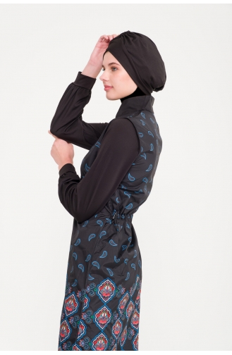 Maillot de Bain Hijab Noir 22953-01