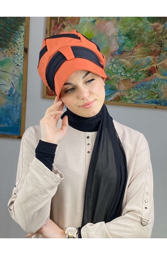 Orange Ready to wear Turban 49BST060322-01