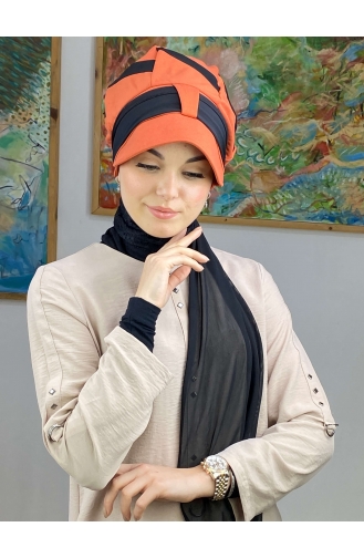 Orange Ready to Wear Turban 49BST060322-01